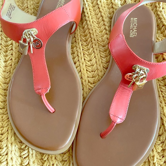salmon colored sandals